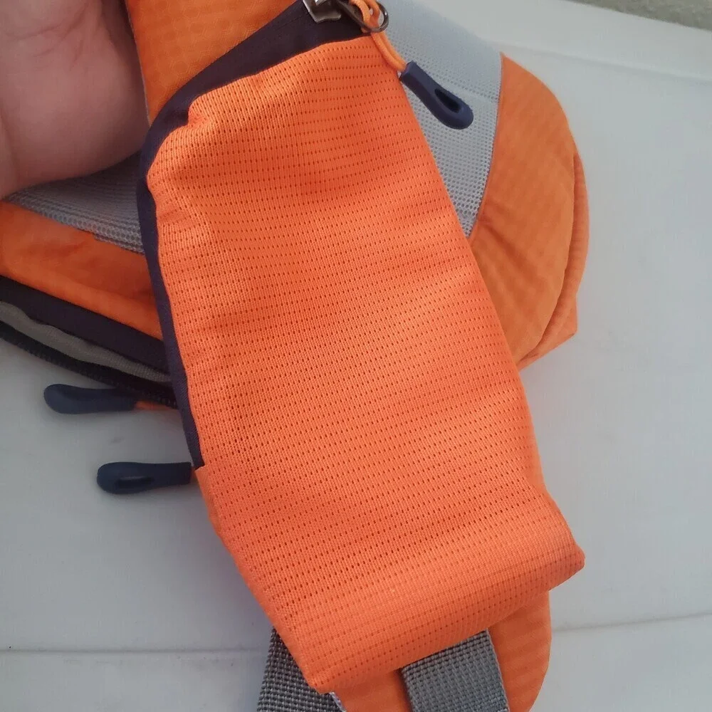 Apex Orange Sling Backpack Hiking Travel Daypack Shoulder Bag Lightweight